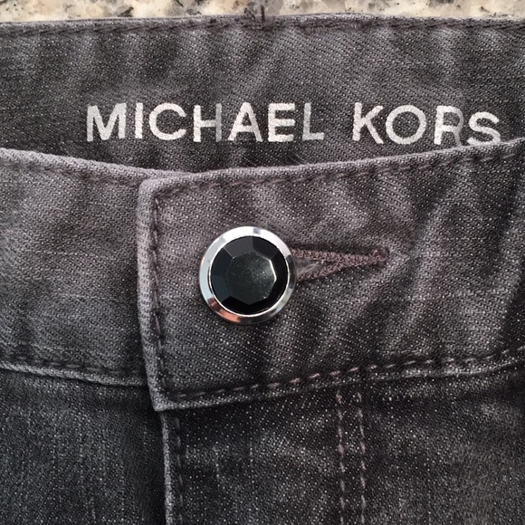 MICHAEL KORS GREY DENIUM LACE POCKET JEWEL JEANS - Picture 2 of 5